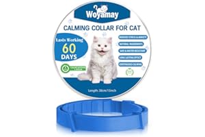 WOYAMAY Collare Calmante Per Gatti Antistress - Feromoni Gatto Tranquillante Per Gatti Per Ridurre Ansia E Stress, blu
