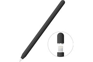 Fycyko Compatible avec iPad Pencil 1ère génération étui iPencil Accessoires de Couverture de Protection en Silicone Souple, Noir