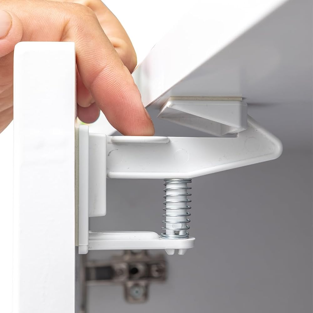 Baby Lock 5 Adet Bebek Çocuk Çekmece Dolap Güvenlik Kilidi Gizli Kilit - Orijinal 3M Çift Taraflı Bant
