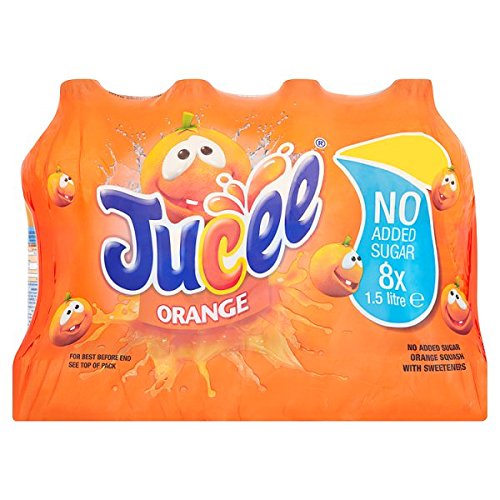 ( 8 Pack ) Jucee No Added Sugar Orange Squash 8 x 1.5 Litre