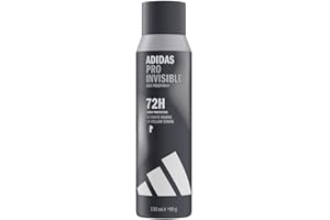 adidas, Pro Invisible Deodorante Spray Anti-traspirante Uomo, 72 ore di Protezione, Formula Vegana e Senza Alcol, 150ml