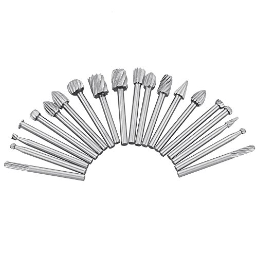 Xcsource 20pcs HSS Wolframkarbid Rotary Schneiden Burr Set Schleifer Bit Rundschaft Holzbearbeitung Carving Werkzeuge BI244 - 2