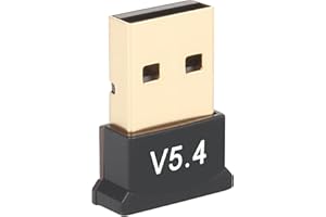 MDLSDE Bluetooth 5.4 Adapter PC, USB Bluetooth 5.4 Adapter Dongle Receiver for PC Laptop Long Range Plug & Play Low Latency Mini-Sized Supports Windows 11/10/8.1/8 for Controller Headphone Keyboard Mouse