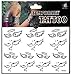 SONGQEE(TM) 5 Sheets Fashion Body Art Stickers Removable Waterproof Temporary Tattoo - Patten Type: Wings, Letters, Cats, Totem, Cardiogram Hot