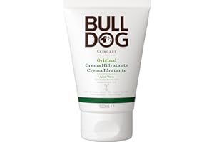 BULLDOG Skincare - Crema Hidratante, Cuidado De La Piel Para Hombres, Aloe Vera, Aceite de Camelina y Té Verde, 100 ml