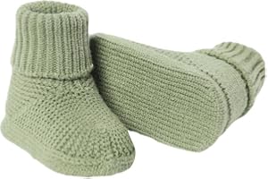 LAWKUL Baby Booties Newborn Babe First Walkers Non-Slip Stay On Boots Crib Shoes Sock Warm Knit Booties for Infant