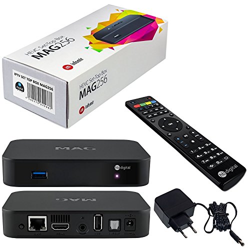 MAG 256 Original IPTV SET TOP BOX Multimedia Player Internet TV IP Receiver (HEVC H.256 fähig)