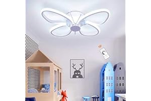 FUMIMID Plafoniera Moderna Lampada Dimmerabile LED Design Creativo Lampadario Cuore Universo Farfalla Lampada Da Soffitto Camera Dei Bambini Camera Da Letto Soggiorno Illuminazione Interno,C White