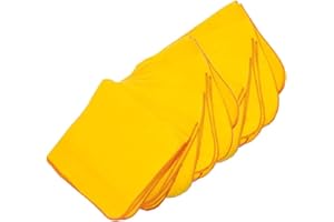 RDECOX Yellow Dusters (10 Pcs) Feather Duster Cotton Dusting Cloths 30 x 28 CM Lint Free Thick & Soft Washable Reusable Multi Surface Cleaner Ideal for Wood Cleaning Window Kitchen Duster Towel & Car Duster