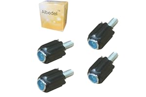 Albedel 4 pcs M5 Index Derailleur Shift Cable Stops with Downtube Barrel Adjusters Bolts for Cycling Road MTB Bike