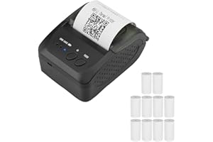 CICONY Impresora térmica para recibos, tamaño mini, recepción Bluetooth 4.0, portátil, 58 mm, inalámbrica, para Android e iOS (Black)