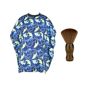 Himart Hair Cutting Barber Cape 2 Pack Professional Haircut Salon Cape for Men Women Children with Neck Duster Brush (Child Cape with Brush)