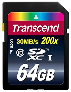 Transcend 64GB Class 10 SDXC Memory Card (TS64GSDXC10)