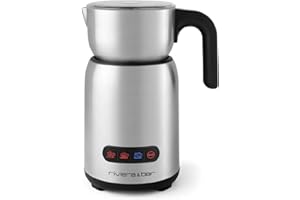 RIVIERA & BAR riviera&bar Chocolatière et Émulsionneur à Induction - 4 Fonctions pour Chocolat et Lait, Pot Pivotant 360°, Compatible Lave-Vaisselle, Arrêt Automatique - Inox Noir