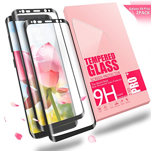 Vente FR Verre Trempé Galaxy S8 Plus, Aonsen [Lot de 2] Couverture Complète Film Protection en Verre Trempé écran Protecteur Vitre, Ultra Résistant Dureté 9H Anti Rayures Protector Pour Samsung Galaxy S8 Plus 