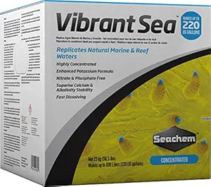 Seachem Vibrant Sea - Highly Concentrated Synthetic Sea Salt 220 Gallons, 220 gallon/833 L