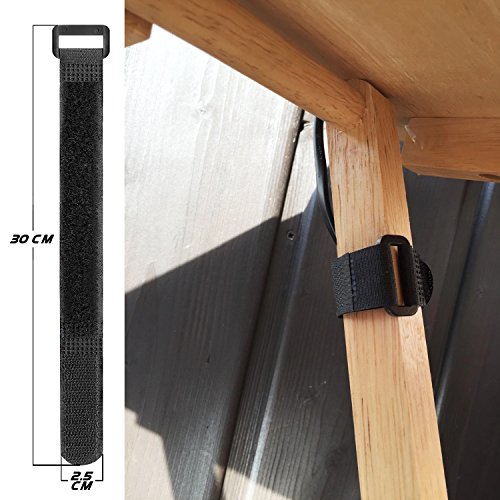 Aodoor wiederverwendbare Klettkabelbinder Kabelklett Seilklett klettband mit verschluss Veranstalter mit Klettverschluss,leichte Reihe,Ideal für den vielseitigen Einsatz im Kabelmanagement(10 Stücke) - 2