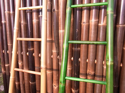 Bambusleiter Leiter Handtuchhalter Bambus 180 cm x 48 / 34 cm natur - 6