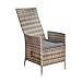 Produktbild Verstellbarer Garten Relaxsessel Grau Polyrattan Gartenmöbel Balkon Sitzmöbel BR