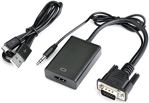 Flashcat VGA to HDMI Audio Conversion Line VGA Revolution HDMI Master Computer Turn TV HD Cable HDMI Male to Male VGA Video Converter Adapter AV For PC DVD HD TV