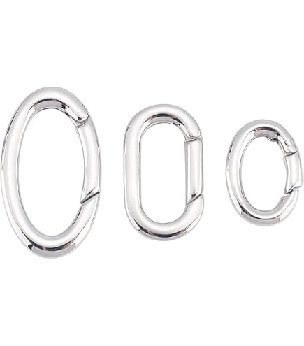 UNICRAFTALE 3pcs Mousquetons Ronds Anneaux à Ressort Acier Inoxydable 15-20.5mm