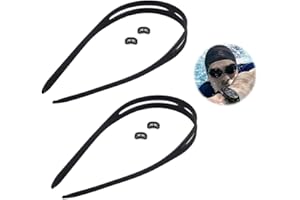 OHREN 2 Pezzi Fascia per Maschera da Snorkeling, Silicone Spesso, Cinturino per Maschera Subacquea con Fibbia Regolabile, Alta Elasticità, per Immersioni e Nuoto (Nero)