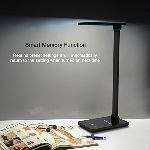 Dimmbare LED Schreibtischlampe, Soft Digits 8W Tischlampe / Tischleuchte / Nachttischlampe mit Touch Panel / Anpassbare Farbtemperatur / Memory-Funktion / Automatischer zeitgesteuerter zum Lesen, Lernen und Entspannten Arbeiten - 6