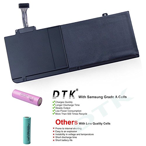 Dtk® Ultra Hochleistung Notebook Laptop Batterie Li-ion Akku für APPLE A1322 A1278 (Mid 2009, Early 2010, Early / Late 2011, Mid 2012) Unibody MacBook Pro 13“, fits MB990*/A MB990LL/A MB990J/A+Two Free Screwdrivers [ 5000mAh/55Wh] - 4