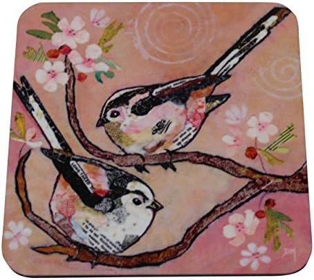 Dawn Maciocia 'Bottoms Up' Cute Finch Bird Coaster Table Mat
