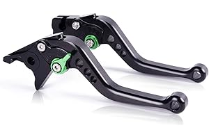 Auzkong Leve Freno Frizione Moto Corto Regolabile Set Leve per Kawasaki Z650/Z900 2017-2019, ninja 650R/ER-6F 2017-2019, VERSYS 650/1000/Vulcan 650S 2015-2019 Nero