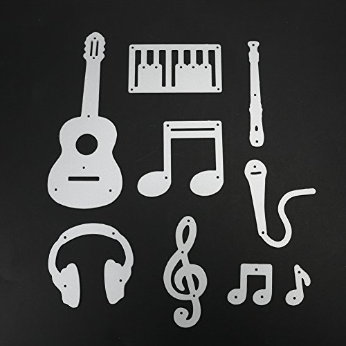 Amazingdeal365 9 PCS Note Metall Form Stanzschablonen Schablonen Schneiden DIY Dekor Sammelalbum Karten Buchzeichen Lesezeichen als Geschenk für Freunde Geburtstag Kinder,Kindergarten Hobby Schule Handarbeit Unterricht usw. Ein tolles Geschenk! - 9