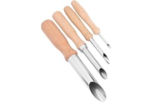 CYTGOUPER 4-teiliges Töpferwerkzeug Set, Ideal für Töpferzubehör Kunststudios, Pottery Tools Rundloch Tonschneider mit Anti-Rutsch Holzgriff für Keramik Skulpturen