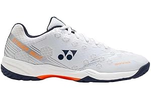 YONEX Power Cushion Strider Beat Badmintonschuhe, Weiß/Orange, SHBSB1
