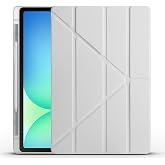 Elfia Samsung Galaxy Tab S10 FE Plus SM-X620 X626B ile Uyumlu Kılıf Silikon Yumuşak 4 Farklı Stand Olabilen Kalem B&ouml;lmeli Kap