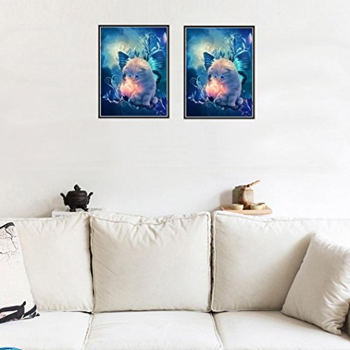 Diamant Malerei,Saingace 5D DIY Diamond Painting Cross Stitch Rhinestone Home Decor (J) - 2