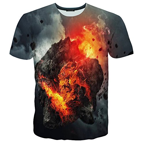 LAIDIPAS Unisex 3d Pattern Printed Color Short Sleeve T-shirts Tees XL LAIDIPAS Unisex 3d Pattern Printed Color Short Sleeve T-shirts Tees XL