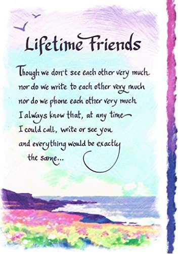 Blue Mountain arts - classic keepsake greeting card (BM2036) lifetime friends