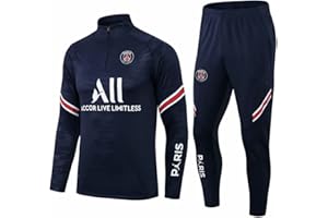 WDDWYHLL Tuta da calcio, da uomo, a maniche lunghe, abbigliamento sportivo, traspirante, per fitness, corsa, jogging, per ragazzi