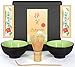 Produktbild Matcha-Set 4-teilig, sommergrün, bestehend aus 2 Matcha-Schalen, Matcha-Löffel und Matcha-Besen (Bambus) in Geschenkbox. Original Aricola®