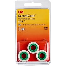 3 M Scotch Codice SDR 6 Cavo Markierer Rotoli, Punto 6 (3 Pezzi