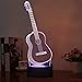 Price comparison product image 3D Illusion Night Light, Modern LED Table Desk Lamps, Guitar Nightlights, Tiscen 7 Colors Changing Touch Control USB Charge Lighting Bedroom Home Decorative, Best Gift Ideas for Music Lovers, Kids, Ad