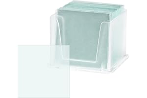 LIBAIDZ 100 Pezzi Trasparente Vetrini Coprioggetto Coverslips,Vetrini Coprioggetto per Microscopio,Vetrini Coprioggetti Quadrati Per Microscopio,0,13—0,17 mm Di Spessore,18mm*18mm