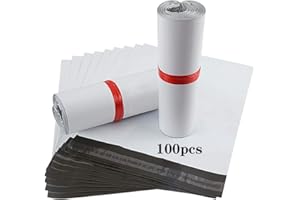Rshuhx Buste per Spedizione Sacchetti per Spedizioni Borse Postali di Plastica Vestiti Busta Imballaggio Spedizione 120 Micron e Abbigliamento Autoadesive/Impermeabile 30cmX40cm 100pezzi Bianche