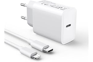 BHHB 30W Cargador Carga Rapida for iPhone 14/14 Pro/14 Pro Max/14 Plus 13 12 11 SE XR X XS 8 7, iPad Air Mini, AirPods, USB C Carregador Rapido 2M Cable USBC Rápida Cabezal Pared Charger Adaptador Corrient