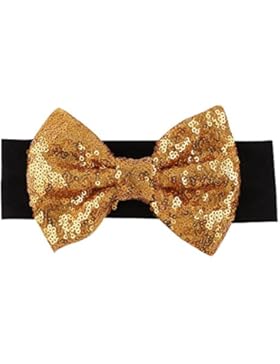 Sanwood Baby-Haarband, für Mädchen, mit Pailletten-Schleife