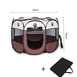 Wiiguda-Recinzione-per-Cani-Tenda-POP-UP-Recinto-per-Cani-Cagnolini-Animali-Impermeabile-Pieghevole-da-Usare-allInterno-e-allEsterno-con-Sacchetto-di-Stoccaggio-L-91X91X58cm