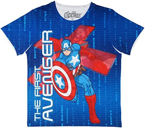 Marvel Avengers by Wear Your Mind Boy's Solid Regular Fit T-Shirt