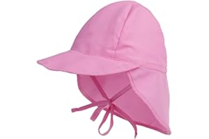 LACOFIA Sombrero de Playa de protección Solar para bebé Gorro de Verano de Solapa Ajustable Super Suave para niños