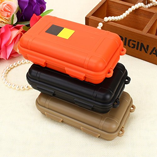 3pcs Survival Box Container Aufbewahrungsbox Kunststoff Behälter Carry Case für Outdoor Survival Camping oder Wandern 3 Farben sortiert Small (115x75x35mm) - 5