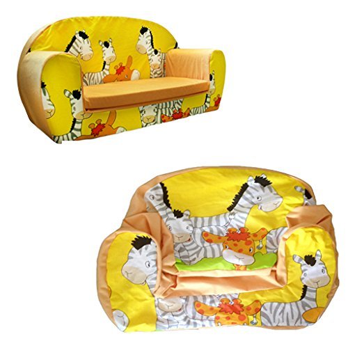 Ready Steady Bed Savannah Zebra Cover for Children's Foam 2 Seater Sofa